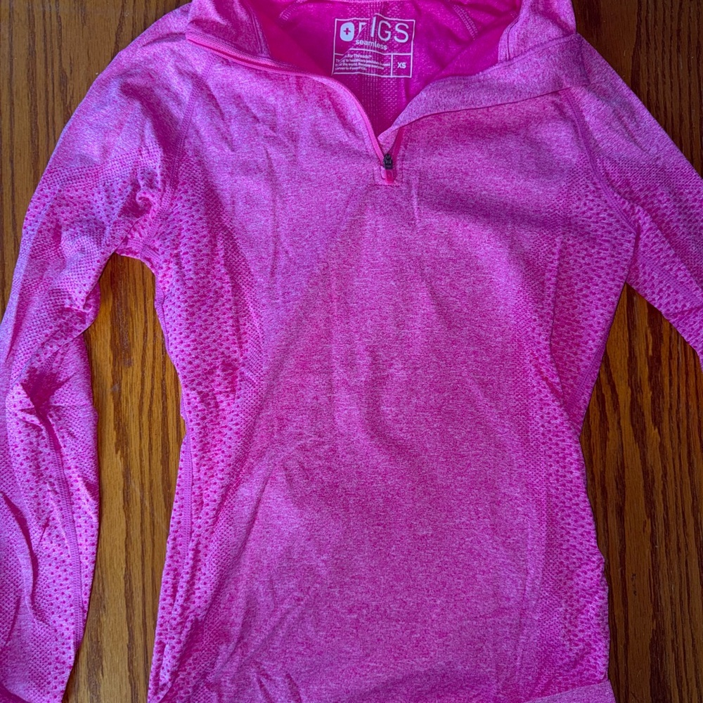 Figs Vibrant Pink Activewear Top